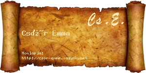 Csór Emma névjegykártya
