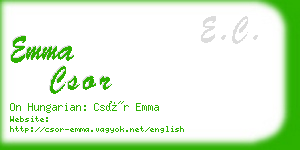 emma csor business card